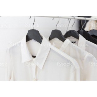 Repassage: Chemise, chemisier sur cintre